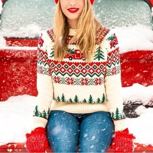 Kiel James Patrick Santa’s New Sleigh Women’s Sweater